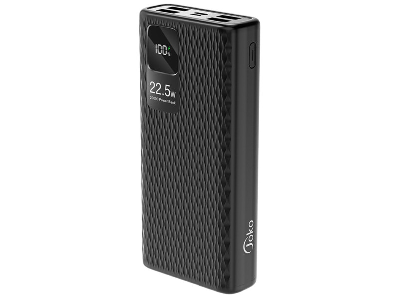 Joko A29Q 1 Adet 22.5W Usb / 3 Adet 15W Usb ve 1 Adet 20W Type-C Çıkışlı 20.000 mAh PD Powerbank - Siyah