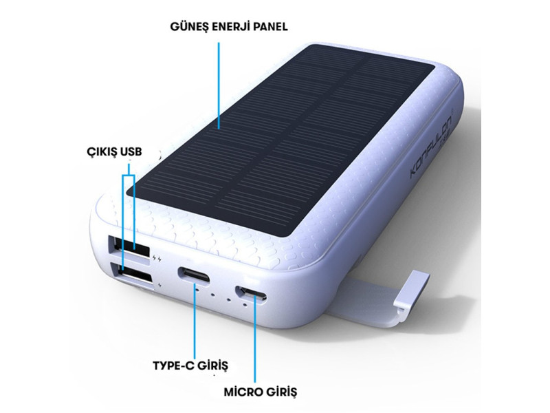 Konfulon Q20T 20.000 mAh Powerbank - Beyaz