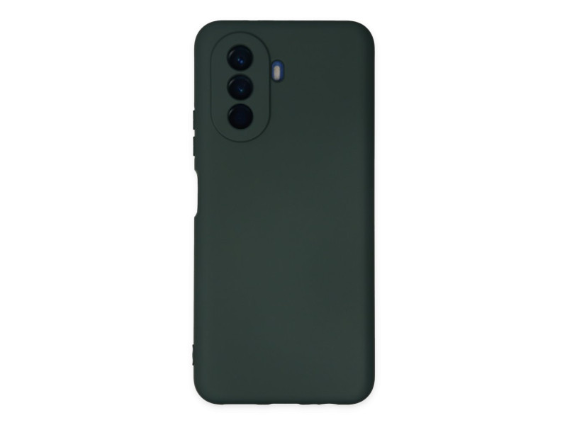 Newface Huawei Nova Y70 Kılıf Nano içi Kadife Silikon - Koyu Yeşil