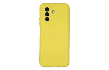 Newface Huawei Nova Y70 Kılıf Nano içi Kadife Silikon - Sarı