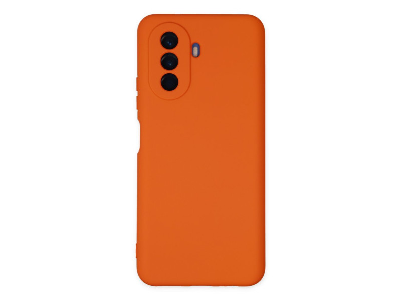 Newface Huawei Nova Y70 Kılıf Nano içi Kadife Silikon - Turuncu