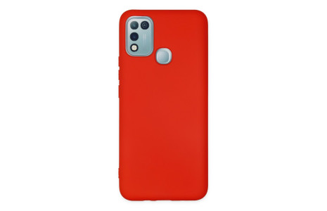 Newface İnfinix Hot 10 Play Kılıf Nano içi Kadife Silikon - Kırmızı