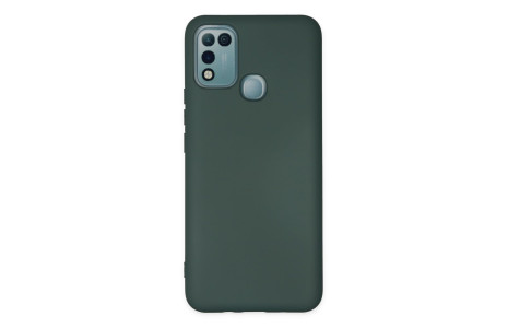 Newface İnfinix Hot 10 Play Kılıf Nano içi Kadife Silikon - Koyu Yeşil