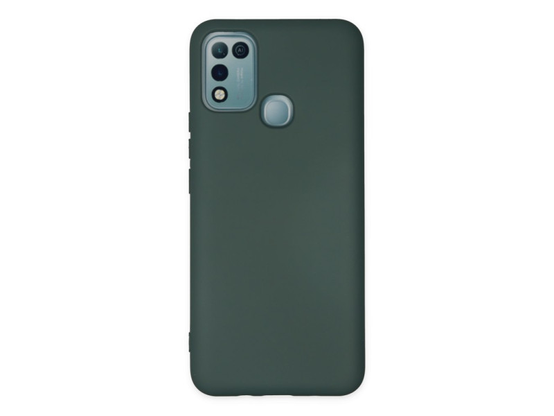 Newface İnfinix Hot 10 Play Kılıf Nano içi Kadife Silikon - Koyu Yeşil