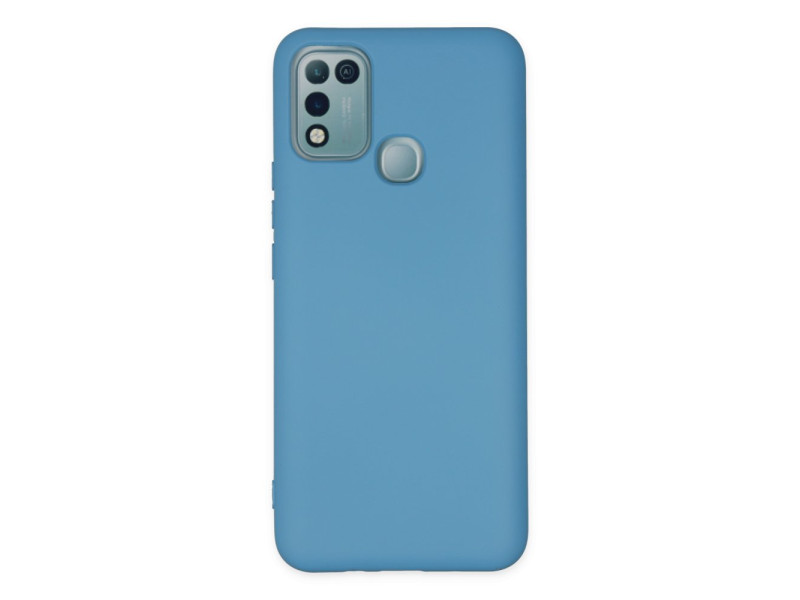 Newface İnfinix Hot 10 Play Kılıf Nano içi Kadife Silikon - Mavi