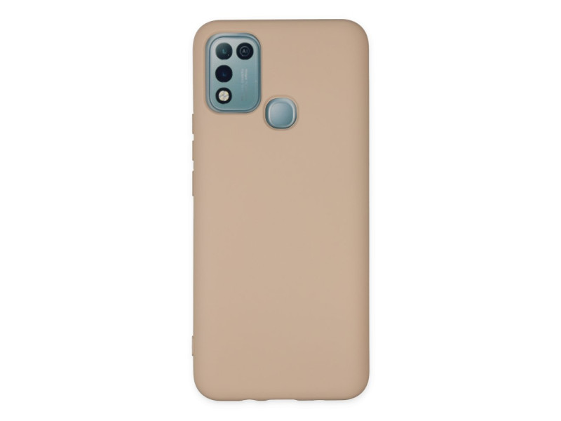Newface İnfinix Hot 10 Play Kılıf Nano içi Kadife Silikon - Pudra