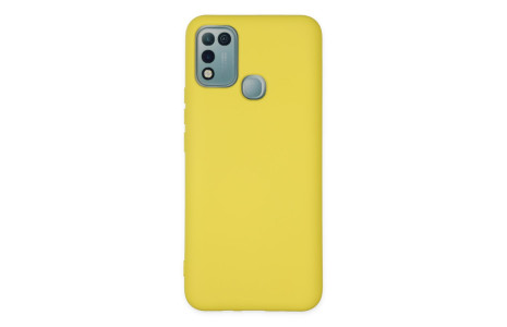 Newface İnfinix Hot 10 Play Kılıf Nano içi Kadife Silikon - Sarı