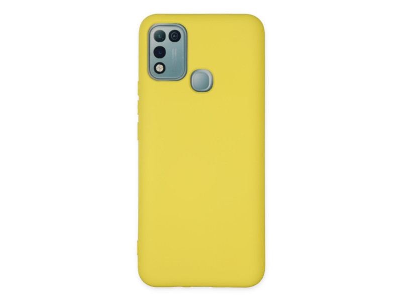 Newface İnfinix Hot 10 Play Kılıf Nano içi Kadife Silikon - Sarı