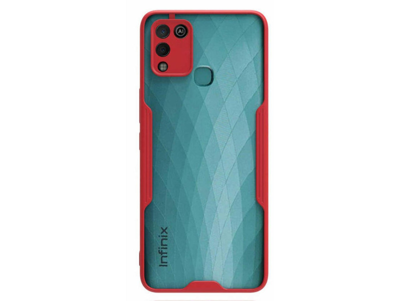 Newface İnfinix Hot 10 Play Kılıf Platin Silikon - Kırmızı