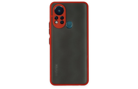 Newface İnfinix Hot 11s Kılıf Montreal Silikon Kapak - Kırmızı
