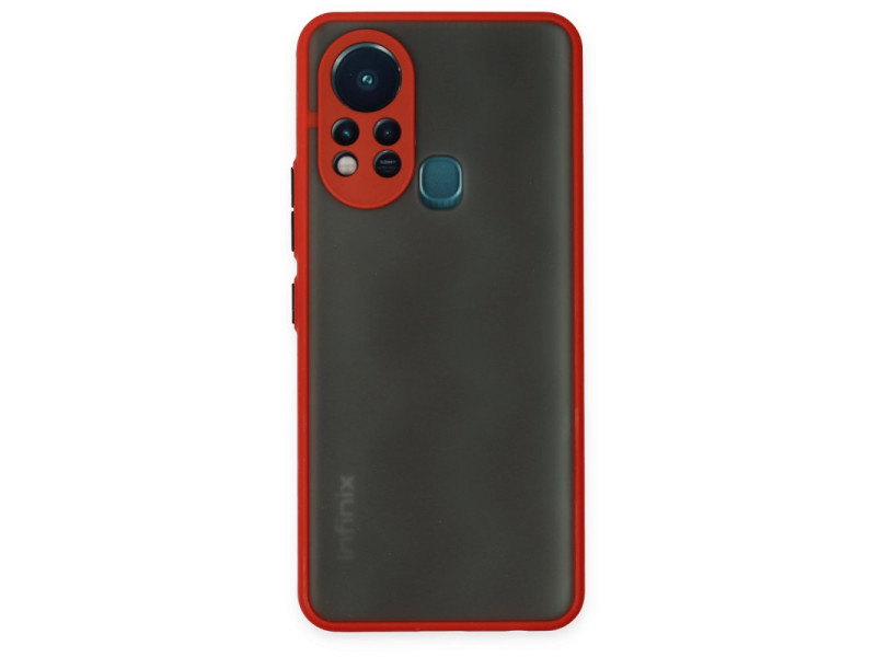 Newface İnfinix Hot 11s Kılıf Montreal Silikon Kapak - Kırmızı