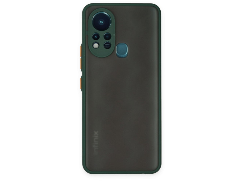 Newface İnfinix Hot 11s Kılıf Montreal Silikon Kapak - Yeşil