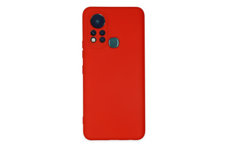 Newface İnfinix Hot 11s Kılıf Nano içi Kadife Silikon - Kırmızı