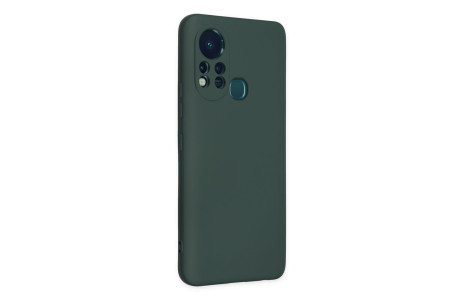 Newface İnfinix Hot 11s Kılıf Nano içi Kadife Silikon - Koyu Yeşil