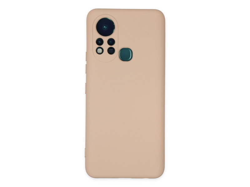 Newface İnfinix Hot 11s Kılıf Nano içi Kadife Silikon - Pudra