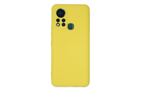 Newface İnfinix Hot 11s Kılıf Nano içi Kadife Silikon - Sarı
