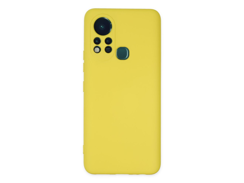 Newface İnfinix Hot 11s Kılıf Nano içi Kadife Silikon - Sarı