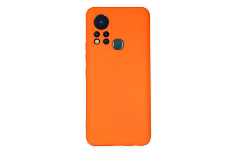 Newface İnfinix Hot 11s Kılıf Nano içi Kadife Silikon - Turuncu