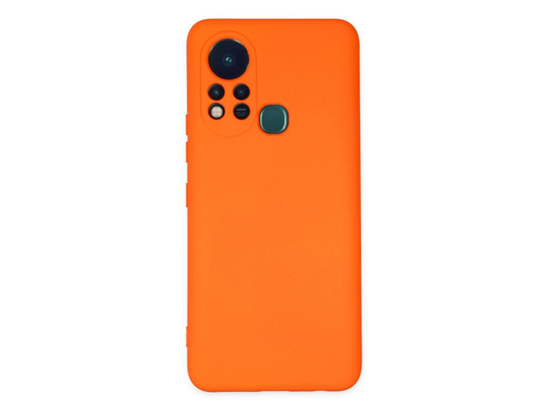 Newface İnfinix Hot 11s Kılıf Nano içi Kadife Silikon - Turuncu