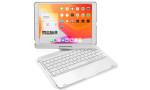 Newface iPad 10.2 (7.nesil) Kılıf Magic Dönen Klavyeli Tablet Kılıf - Gümüş