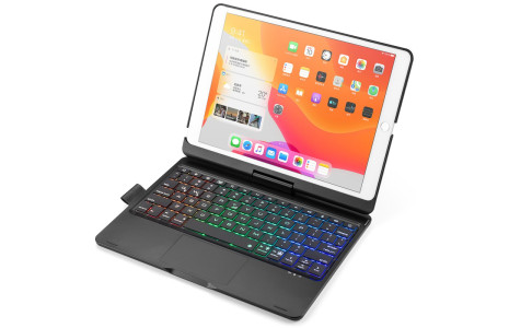 Newface iPad 10.2 (7.nesil) Kılıf Magic Dönen Klavyeli Tablet Kılıf - Siyah