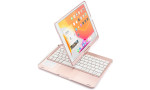 Newface iPad 10.2 (8.nesil) Kılıf Magic Dönen Klavyeli Tablet Kılıf - Pembe