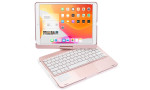 Newface iPad 10.2 (8.nesil) Kılıf Magic Dönen Klavyeli Tablet Kılıf - Pembe