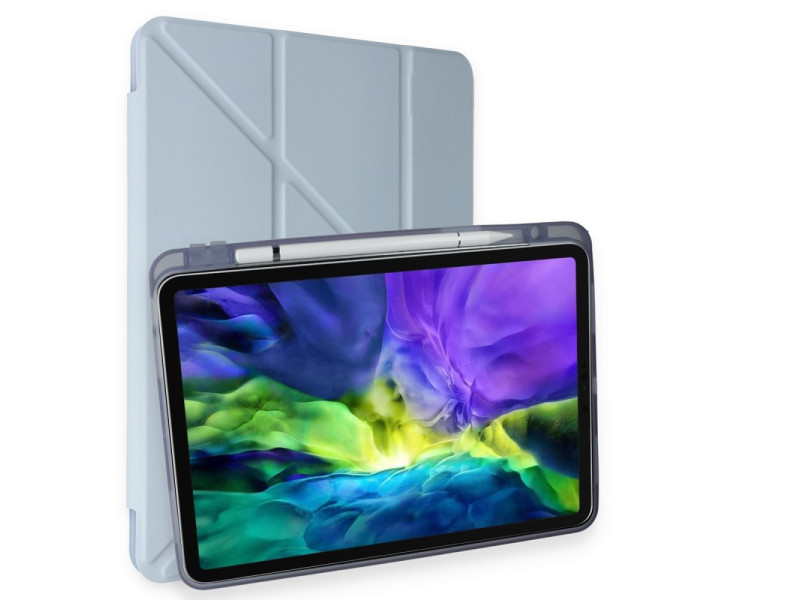 Newface iPad Air 4 10.9 Kılıf Kalemlikli Mars Tablet Kılıfı - Mavi