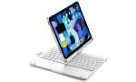 Newface iPad Air 4 10.9 Kılıf Magic Dönen Klavyeli Tablet Kılıf - Gümüş