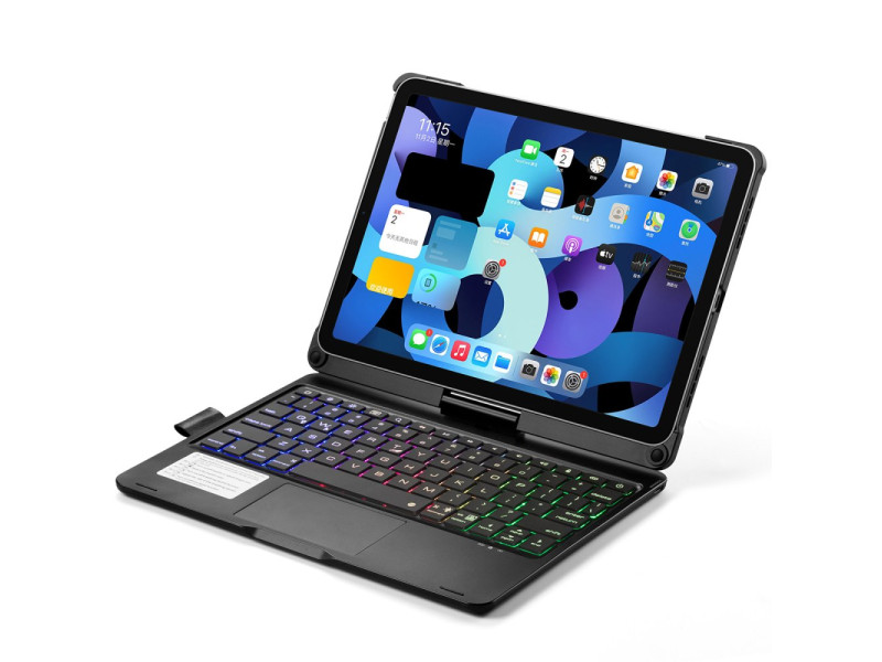 Newface iPad Air 4 10.9 Kılıf Magic Dönen Klavyeli Tablet Kılıf - Siyah