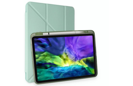 Newface iPad Pro 11 (2020) Kılıf Kalemlikli Mars Tablet Kılıfı - Açık Yeşil
