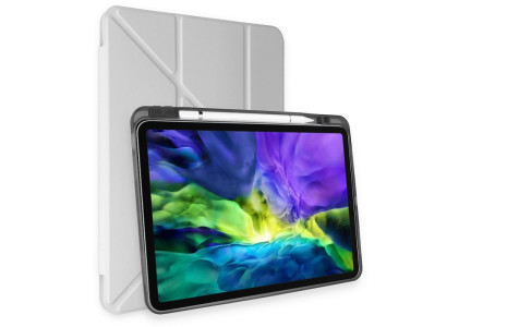 Newface iPad Pro 11 (2020) Kılıf Kalemlikli Mars Tablet Kılıfı - Gri