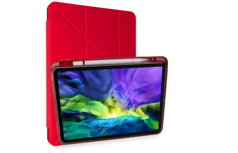 Newface iPad Pro 11 (2020) Kılıf Kalemlikli Mars Tablet Kılıfı - Kırmızı