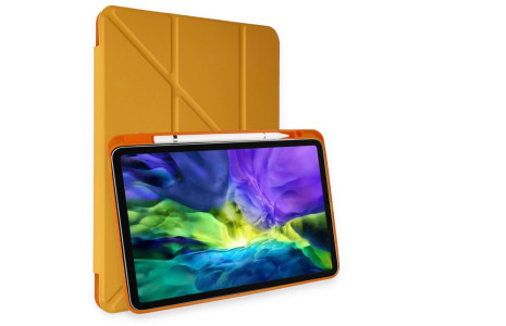 Newface iPad Pro 11 (2020) Kılıf Kalemlikli Mars Tablet Kılıfı - Sarı