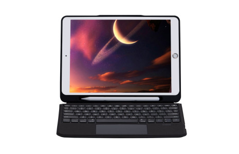 Newface iPad Pro 12.9 (2020) Kılıf Kontra Klavyeli Tablet Kılıfı - Siyah