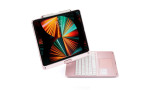 Newface iPad Pro 12.9 (2020) Kılıf Magic Dönen Klavyeli Tablet Kılıf - Pembe
