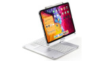 Newface iPad Pro 12.9 (2021) Kılıf Magic Dönen Klavyeli Tablet Kılıf - Gümüş