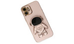 Newface iPhone 11 Kılıf Aston Stand Silikon - Pembe