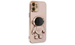 Newface iPhone 11 Kılıf Aston Stand Silikon - Pembe