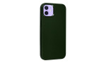Newface iPhone 11 Kılıf Asya Deri Silikon - Koyu Yeşil