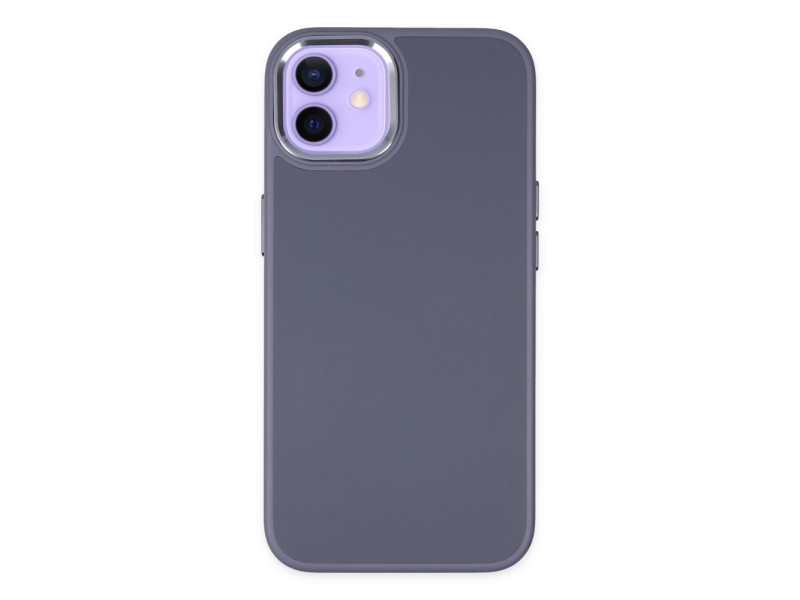 Newface iPhone 11 Kılıf Asya Deri Silikon - Mor