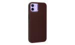 Newface iPhone 11 Kılıf Asya Deri Silikon - Mürdüm