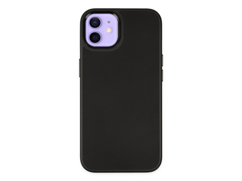 Newface iPhone 11 Kılıf Asya Deri Silikon - Siyah