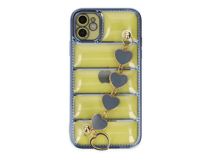 Newface iPhone 11 Kılıf Berlin Elcekli Silikon - Mavi