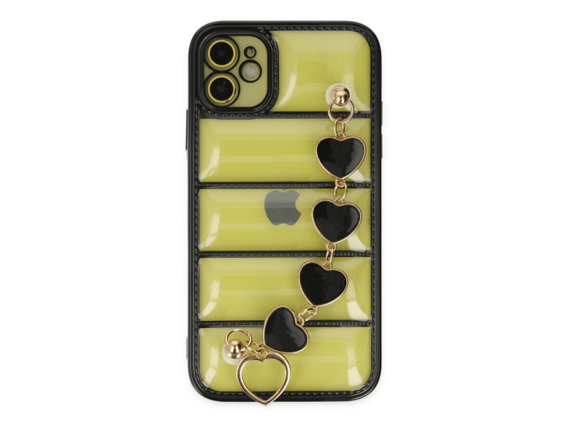 Newface iPhone 11 Kılıf Berlin Elcekli Silikon - Siyah