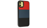 Newface iPhone 11 Kılıf King Kapak - Kırmızı-Siyah