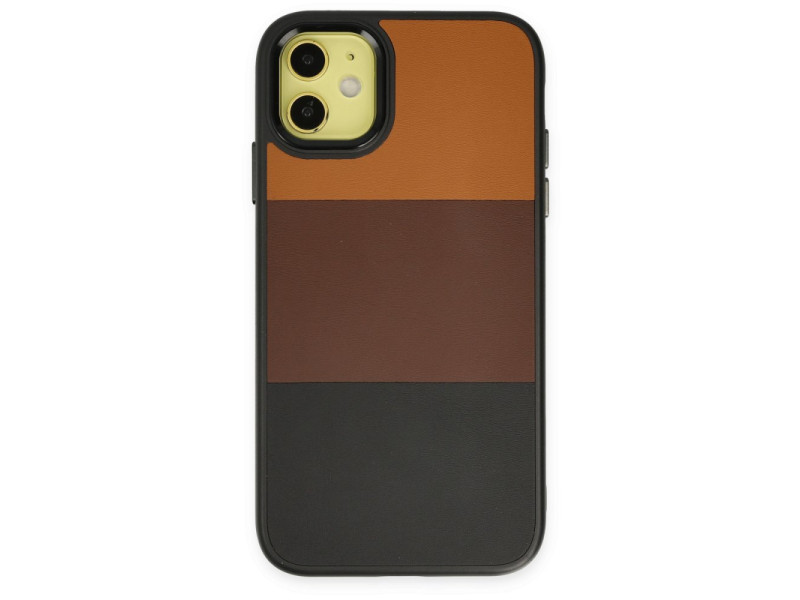 Newface iPhone 11 Kılıf King Kapak - Taba-Siyah