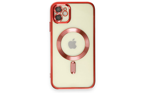 Newface iPhone 11 Kılıf Kross Magneticsafe Kapak - Kırmızı