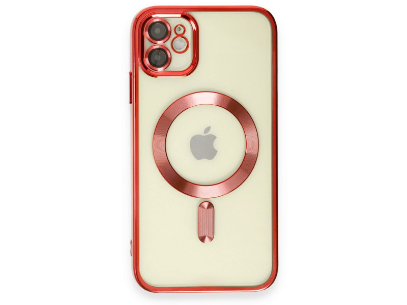 Newface iPhone 11 Kılıf Kross Magneticsafe Kapak - Kırmızı