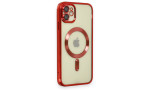 Newface iPhone 11 Kılıf Kross Magneticsafe Kapak - Kırmızı